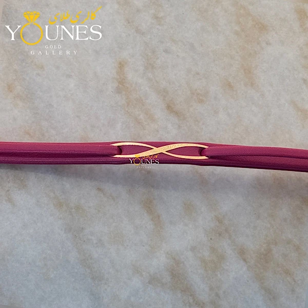 دستبند طلا چرم بینهایت زنانه